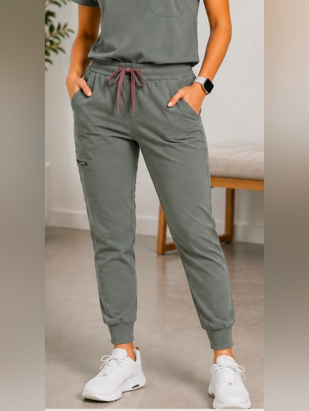 FIGS Technical Collection Scrub Jogger Pants Women’s XS Greyish Green